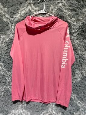 Columbia Pink Women's Long-Sleeve Hooded Performance Shirt